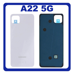 Original Γνήσιο Samsung Galaxy A22 5G A226 (SM-A226B, SM-A226B/DS, SM-A226B/DSN) Rear Back Battery Cover Πίσω Κάλυμμα Πλάτη Καπάκι Μπαταρίας White Άσπρο GH81-21072A (Service Pack By Samsung)
