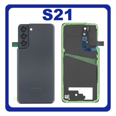 Γνήσιο Original Samsung Galaxy S21 5G 2021 G991 (G991B, G991B/DS) Rear Back Battery Cover Πίσω Κάλυμμα Καπάκι Πλάτη Μπαταρίας Phantom Grey GH82-24519A (Service Pack By Samsung)