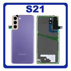 Γνήσιο Original Samsung Galaxy S21 5G 2021 G991 (G991B, G991B/DS) Rear Back Battery Cover Πίσω Κάλυμμα Καπάκι Πλάτη Μπαταρίας Phantom Violet ΜΩΒ GH82-24519B (Service Pack By Samsung)