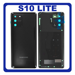 Γνήσια Original Samsung Galaxy S10 Lite (SM-G770F, SM-G770F/DS) Rear Battery Cover Πίσω Καπάκι Μπαταρίας Prism Black Μαύρο GH82-21670A (Service Pack By Samsung