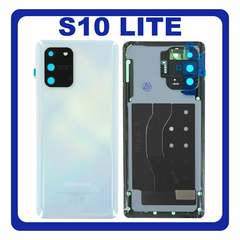 Γνήσια Original Samsung Galaxy S10 Lite (SM-G770F, SM-G770F/DS) Rear Battery Cover Πίσω Καπάκι Μπαταρίας Prism White Άσπρο GH82-21670B (Service Pack By Samsung)