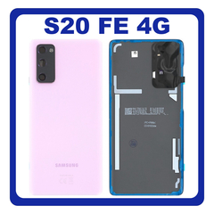 Γνήσια Original Samsung Galaxy S20 FE 4G (SM-G780F, SM-G780F/DSM) Rear Battery Cover Πίσω Καπάκι Μπαταρίας Cloud Lavender Ροζ GH82-24263C (Service Pack By Samsung)