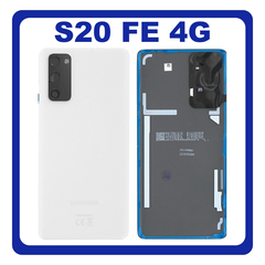 Γνήσια Original Samsung Galaxy S20 FE 4G (SM-G780F, SM-G780F/DSM) Rear Battery Cover Πίσω Καπάκι Μπαταρίας Cloud White Άσπρο GH82-24263B (Service Pack By Samsung)