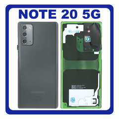 Γνήσια Original Samsung Galaxy Note 20 5G, Note20 5G (SM-N981B, SM-N981B/DS) Rear Back Battery Cover Πίσω Κάλυμμα Καπάκι Πλάτη Μπαταρίας Mystic Grey Γκρι GH82-23299A (Service Pack By Samsung)