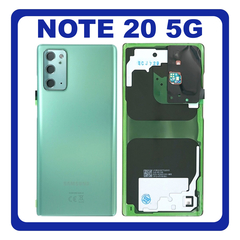 Γνήσια Original Samsung Galaxy Note 20 5G, Note20 5G (SM-N981B, SM-N981B/DS) Rear Back Battery Cover Πίσω Κάλυμμα Καπάκι Πλάτη Μπαταρίας Mystic Green Πράσινο GH82-23299C GH82-23298C​ (Service Pack By Samsung)