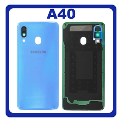 Γνήσια Original Samsung Galaxy A40 (SM-A405F, SM-A405FN, SM-A405FM, SM-A405S) Rear Back Battery Cover Πίσω Κάλυμμα Καπάκι Πλάτη Μπαταρίας Blue Μπλε GH82-19406C (Service Pack By Samsung)