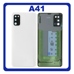 Γνήσια Original Samsung Galaxy A41 (SM-A415F, SM-A415F/DS) Rear Back Battery Cover Πίσω Κάλυμμα Καπάκι Πλάτη Μπαταρίας White Άσπρο GH82-22585C (Service Pack By Samsung)