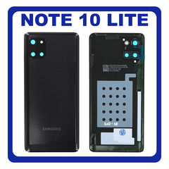 Γνήσια Original Samsung Galaxy Note 10 Lite (SM-N770F, SM-N770F/DS) Rear Back Battery Cover Πίσω Κάλυμμα Καπάκι Πλάτη Μπαταρίας Aura Black GH82-21972A (Service Pack By Samsung)