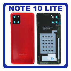 Γνήσια Original Samsung Galaxy Note 10 Lite (SM-N770F, SM-N770F/DS) Rear Back Battery Cover Πίσω Κάλυμμα Καπάκι Πλάτη Μπαταρίας Aura Red Κόκκινο GH82-21972C (Service Pack By Samsung)