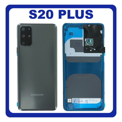 Γνήσια Original Samsung Galaxy S20 Plus (SM-G985, SM-G985F, SM-G985F/DS) Rear Back Battery Cover Πίσω Κάλυμμα Καπάκι Πλάτη Μπαταρίας Cosmic Grey Γκρι GH82-22026E (Service Pack by Samsung)