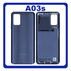 Γνήσια Original Samsung Galaxy A03s (SM-A037G, SM-A037U​) Rear Back Battery Cover Πίσω Κάλυμμα Καπάκι Πλάτη Μπαταρίας Blue Μπλε GH81-21305A (Service pack By Samsung)
