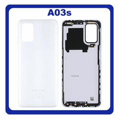 Γνήσια Original Samsung Galaxy A03s (SM-A037G, SM-A037U​) Rear Back Battery Cover Πίσω Κάλυμμα Καπάκι Πλάτη Μπαταρίας White Άσπρο GH81-21267A (Service pack By Samsung)