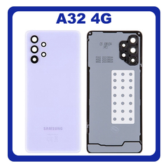 Γνήσια Original Samsung Galaxy A32 4G (SM-A325F, SM-A325F/DS, SM-A325M, SM-A325N) Rear Back Battery Cover Πίσω Κάλυμμα Καπάκι Πλάτη Μπαταρίας + Camera Lens Τζαμάκι Κάμερας Awesome Violet Βιολετή GH82-25545D (Service Pack By Samsung)