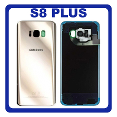 Γνήσια Original Samsung Galaxy S8+, Galaxy S8 Plus (SM-G955F, SM-G955FD, SM-G955W) Rear Back Battery Cover Πίσω Κάλυμμα Καπάκι Πλάτη Μπαταρίας + Camera Lens Τζαμάκι Κάμερας Gold Χρυσό GH82-14015F (Service Pack By Samsung)