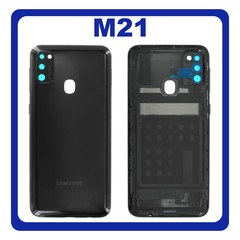 Γνήσιο Original Samsung Galaxy M21 (SM-M215F) Battery Cover Black Μαύρο GH82-22609A (Service Pack by Samsung)