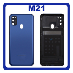 Γνήσιο Original Samsung Galaxy M21 (SM-M215F) Battery Cover Blue Μπλε GH82-22609B (Service Pack by Samsung)