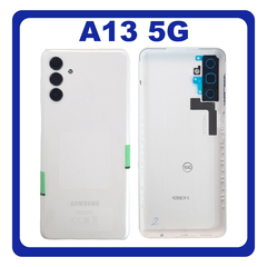 Γνήσια Original Samsung Galaxy A13 5G (SM-A136U, SM-A136U1) Rear Back Battery Cover Πίσω Κάλυμμα Καπάκι Πλάτη Μπαταρίας + Camera Lens Τζαμάκι Κάμερας White Άσπρο GH82-28961B (Service Pack By Samsung)