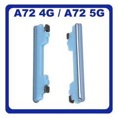 Γνήσια Original Samsung Galaxy A72 (SM-A725F, SM-A725F/DS), A72 5G (SM-A726B, SM-A726B/DS) Volume Button External Side Keys Πλαινό Πλήκτρο Κουμπί Ρύθμισης Έντασης Ήχου Awesome Blue Μπλε GH98-46399B (Service Pack By Samsung)