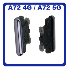 Γνήσια Original Samsung Galaxy A72 (SM-A725F, SM-A725F/DS), A72 5G (SM-A726B, SM-A726B/DS) Power Key On/Off Πλήκτρo Εκκίνησης Awesome Black Μαύρο GH98-46285A (Service Pack By Samsung)