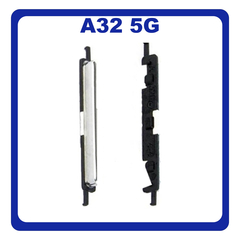 Γνήσια Original Samsung Galaxy A32 5G, A 32 5G (SM-A326B, SM-A326B/DS) Volume Button External Side Keys Πλαϊνό Πλήκτρο Κουμπί Ρύθμισης Έντασης Ήχου Awesome White Άσπρο GH64-08403B​ (Service Pack By Samsung)