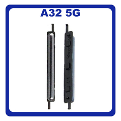 Γνήσια Original Samsung Galaxy A32 5G, A 32 5G (SM-A326B, SM-A326B/DS) Volume Button External Side Keys Πλαϊνό Πλήκτρο Κουμπί Ρύθμισης Έντασης Ήχου Awesome Black Μαύρο GH64-08403A (Service Pack By Samsung)