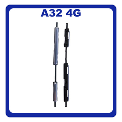 Γνήσια Original Samsung Galaxy A32, A 32 (SM-A325F, SM-A325F/DS) Power Key Flex Cable On/Off + Volume Key Buttons Καλωδιοταινία Πλήκτρων Εκκίνησης + Έντασης Ήχου Awesome Violet Βιολετή GH64-08389D (Service Pack By Samsung)