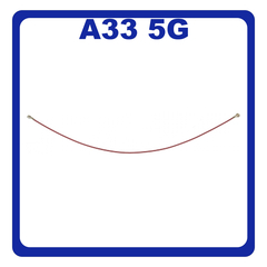 Γνήσια Original Samsung Galaxy A33 5G (SM-A336E, SM-A336B) Coaxial Antenna Signal Module Flex Cable Ομοαξονικό Καλώδιο Κεραίας 112mm Red Κόκκινο GH39-02129A (Service By Samsung)