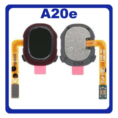 Γνήσιο Original Samsung Galaxy A20e 2019 A202 (SM-A202F, SM-A202K, SM-A202F/DS) Κεντρικό Κουμπί Πλήκτρο Home Button + Flex Cable Black Μαύρο GH96-12565A (Service Pack By Samsung)