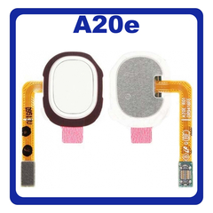 Γνήσιο Original Samsung Galaxy A20e 2019 A202 (SM-A202F, SM-A202K, SM-A202F/DS) Κεντρικό Κουμπί Πλήκτρο Home Button + Flex Cable White Άσπρο GH96-12565B (Service Pack By Samsung)