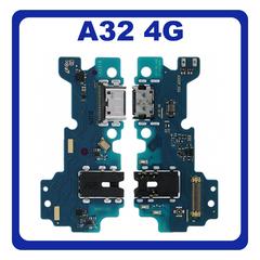 Γνήσια Original Samsung A32 (SM-A325F, SM-A325F/DS,) USB Type-C Charging Dock Connector Flex Sub Board, Καλωδιοταινία Υπό Πλακέτα Φόρτισης + Microphone Μικρόφωνο + Audio Jack Θύρα Ακουστικών GH96-14244A (Service Pack By Samsung)