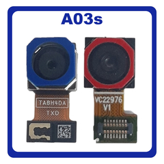 Γνήσια Original Samsung Galaxy A03s (SM-A037G, SM-A037U​) Main Rear Back Camera Module Flex Πίσω Κεντρική Κάμερα 13 MP, f/2.2, (wide), AF + 2 MP, f/2.4, (macro) GH81-21247A (Service Pack By Samsung)