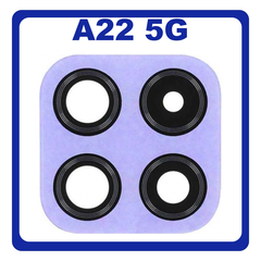 Original Γνήσιο Samsung Galaxy A22 5G A226 (SM-A226B, SM-A226B/DS, SM-A226B/DSN) Rear Back Camera Glass Lens Πίσω Τζαμάκι Κάμερας Violet Μωβ GH81-20710A (Service Pack By Samsung)