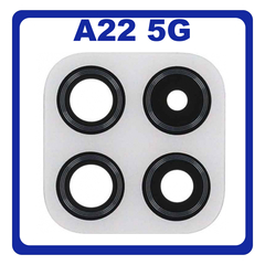 Original Γνήσιο Samsung Galaxy A22 5G A226 (SM-A226B, SM-A226B/DS, SM-A226B/DSN) Rear Back Camera Glass Lens Πίσω Τζαμάκι Κάμερας White Άσπρο GH81-20711A (Service Pack By Samsung)