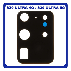 Γνήσια Original Samsung Galaxy S20 Ultra 5G (SM-G988, SM-G988U), S20 Ultra 4G (SM-G988B/DS) Rear Back Camera Glass Lens Πίσω Τζαμάκι Κάμερας GH64-08194A (Service Pack By Samsung)