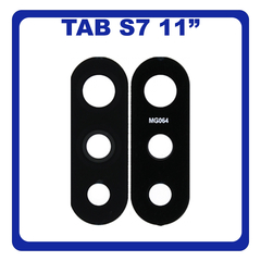 Γνήσια Original Samsung Galaxy Tab S7 T870 11" (SM-T870, SM-T875, SM-T876B) Rear Back Camera Lens Πίσω Τζαμάκι Κάμερας Black Μαύρο GH64-08115A (Service Pack By Samsung)