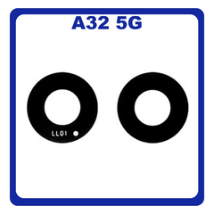 Γνήσια Original Samsung Galaxy A32 5G, A 32 5G (SM-A326B, SM-A326B/DS) Main Camera Lens Bokeh Τζαμάκι Κάμερας Awesome Black​Μαύρο GH64-08397A (Service Pack By Samsung)