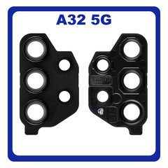 Γνήσια Original Samsung Galaxy A32 5G, A 32 5G (SM-A326B, SM-A326B/DS) Rear Back Camera Frame Πίσω Πλαίσιο Κάμερας Awesome Black Μαύρο GH64-08432A (Service Pack By Samsung)