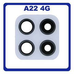 Γνήσια Original Samsung Galaxy A22 4G, A 22 4G (SM-A225F, SM-A225F/DS) Rear Back Camera Glass Lens Πίσω Τζαμάκι Κάμερας White Άσπρο GH64-08474B​ (Service Pack By Samsung)