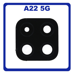 Γνήσια Original Samsung Galaxy A22 5G, A 22 5G​ (SM-A226B, SM-A226B/DS) Rear Back Camera Glass Lens Πίσω Τζαμάκι Κάμερας Gray Μαύρο GH81-20708A (Service Pack By Samsung)