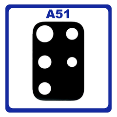 Γνήσια Original Samsung Galaxy A51, A 51 (SM-A515F, SM-A515F/DSN, SM-A515F/DS) Rear Back Camera Glass Lens Πίσω Τζαμάκι Κάμερας Prism Crush Black Μαύρο GH64-07802A (Service Pack By Samsung)​