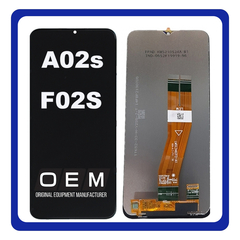 HQ OEM Συμβατό Για Samsung Galaxy A02s (SM-A025F), Galaxy F02s (SM-E025F) PLS LCD Display Screen Assembly Οθόνη + Touch Screen Digitizer Μηχανισμός Αφής + Frame Bezel Πλαίσιο Σασί  Black Μαύρο (NON EU VERSION) (Grade AAA+++)