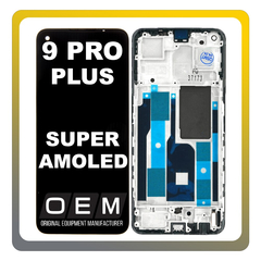 HQ OEM Συμβατό Με Realme 9 Pro Plus 5G, Realme 9 Pro+ 5G (RMX3392, RMX3393) Super AMOLED LCD Display Screen Assembly Οθόνη + Touch Screen Digitizer Μηχανισμός Αφής + Frame Bezel Πλαίσιο Σασί Black Μαύρο (Premium A+)
