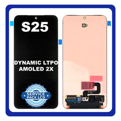 Γνήσια Original Samsung Galaxy S25 5G (SM-S931B, SM-S931B/DS) Dynamic LTPO AMOLED 2X LCD Display Screen Assembly Οθόνη + Touch Screen Digitizer Μηχανισμός Αφής Blue Black GH82-36327A (Service Pack By Samsung)
