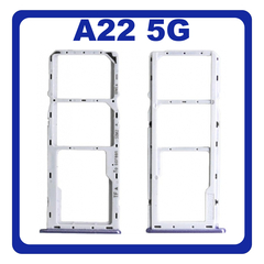 Γνήσιο Original Samsung Galaxy A22 5G A226 (SM-A226B, SM-A226B/DS, SM-A226B/DSN) SIM Card Tray Cover Assy + Micro SD Tray Slot Υποδοχέας Βάση Θήκη Κάρτας SIM Κάλυμμα Laventer Violet Μωβ GH81-20743A (Service Pack By Samsung)