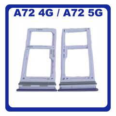 Γνήσια Original Samsung Galaxy A72 (SM-A725F, SM-A725F/DS), A72 5G (SM-A726B, SM-A726B/DS) SIM Card Tray + Micro SD Tray Slot Υποδοχέας Βάση Θήκη Κάρτας SIM Awesome Violet Βιολετή GH98-46290C​ (Service Pack By Samsung)