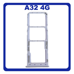 Γνήσια Original Samsung Galaxy A32 4G (SM-A325F, SM-A325F/DS, SM-A325M, SM-A325N) SIM Card Tray + Micro SD Tray Slot Υποδοχέας Βάση Θήκη Κάρτας SIM Awesome Violet Βιολετή GH98-46409D​ (Service Pack By Samsung)