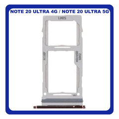 Γνήσια Original Samsung Galaxy Note 20 Ultra N985 (N985F) , Note20 Ultra 5G N986 (N986B) SIM Card Tray + Micro SD Tray Slot Υποδοχέας Βάση Θήκη Κάρτας SIM Mystic Bronze GH98-45806D (Service Pack By Samsung)