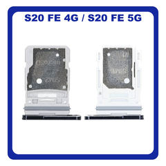 Γνήσια Original Samsung Galaxy S20 FE 4G (SM-G780F), Galaxy S20 FE 5G (SM-G781B) SIM Card Tray + Micro SD Tray Slot Υποδοχέας Βάση Θήκη Κάρτας SIM Cloud Navy Μαύρο GH98-46007A (Service Pack By Samsung)