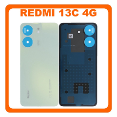 Γνήσια Original Xiaomi Redmi 13C 4G (23100RN82L, 23106RN0DA) Rear Back Battery Cover Πίσω Κάλυμμα Καπάκι Πλάτη Μπαταρίας Clover Green Πράσινο 1610111001489A 1610111001478A (Service Pack By Xiaomi)