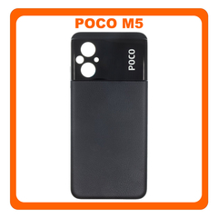 HQ OEM Συμβατό Με Xiaomi Poco M5 (22071219CG), Rear Back Battery Cover Πίσω Καπάκι Πλάτη Μπαταρίας Power Black Μαύρο (Premium A+)